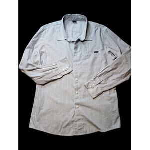 Oakley Mens M Button Down Shirt Checkered Black White Casual Long Sleeve